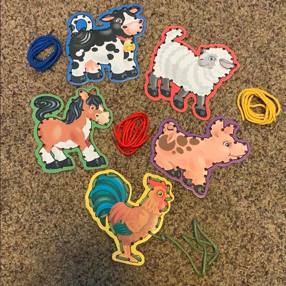 melissa and doug lace and trace farm animals